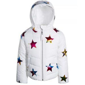Girls White S Rothschild & CO Gold Star Puffer Coat NWT Size 10/12
